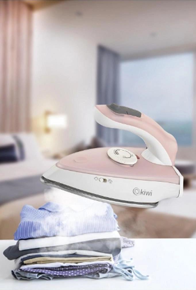 Kiwi Ksı-6316 Çelik Tabanlı Seyahat Ütüsü 1000 W Pembe