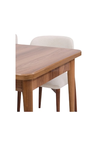 Duru Norte Mdf Lak Panel Açılır Yemek Masa Takımı 90x160 Ceviz