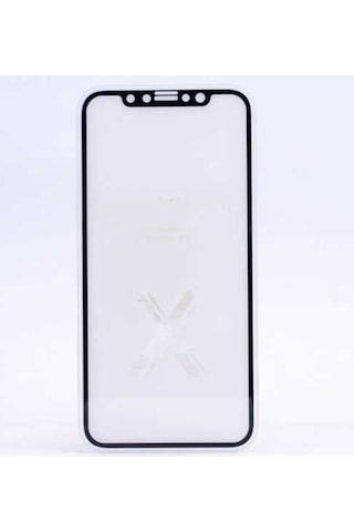 Apple Uyumlu iPhone X Zore Kenarları Kırılmaya Dayanıklı Cam Ekran Koruyucu