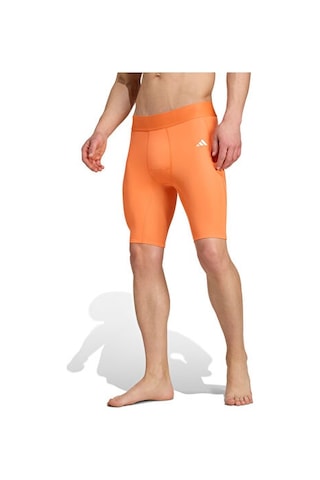 Adidas Techfıt Shrt Tıght M Erkek Antrenman Kısa Tayt Jm0651 Turuncu