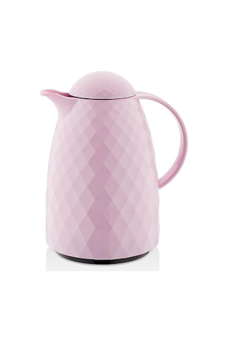 1 Lt Akrilik Soft Pembe Çay Termosu 12 Saat Sıcak 24 Saat Soğuk Pembe