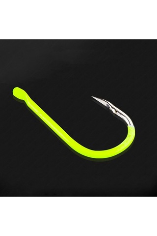 Jeehugo 50 Adet Sarı Floresan Oltacı İğne - Yüksek Karbon Çelik, 13 Boyut, Balıkçılık Enstrümanı