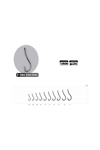 Sasame F-988 No:2 Ryusen W-hold Black Olta İğnesi 11 Adet