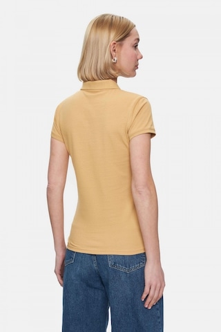 Shaver Kahve Polo Yaka Nakışlı Standard Fit Kadın Tshirt Kahve