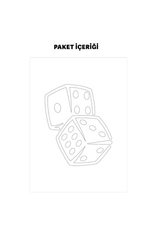 Beyaz İkili Zar Araç Sticker 21x29 Cm, Oto Sticker, Araba Sticker