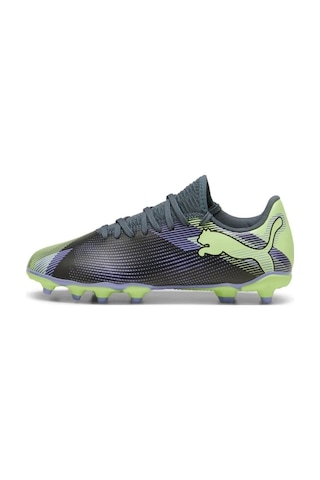 Puma Future Fg/ag Çocuk Krampon Çim Halı Saha Uyumlu Geniş Kalıp Futbol Ayakkabısı Gri - Yeşil