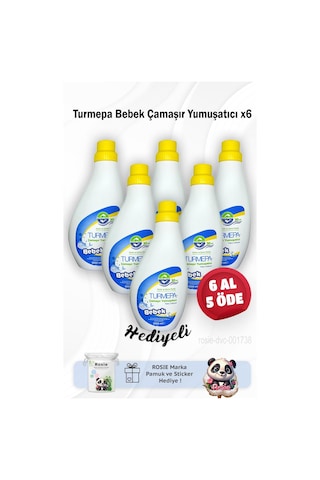 Turmepa 6 Al 5 Öde Bebek Çamaşır Yumuşatıcı 1000 Ml Ve Rosie Pamuk