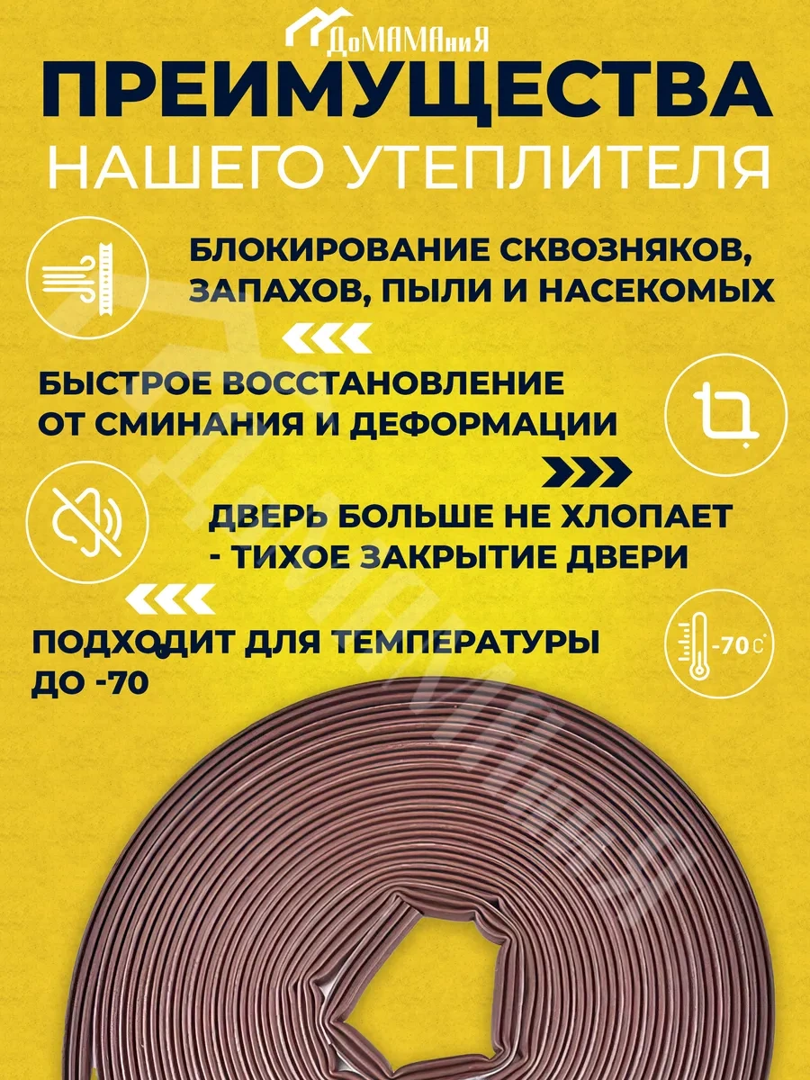 Domamania Kapılar İçin 10 10mm Kendinden Yapışkanlı Sızdırmazlık Ve Yalıtım Bandı 264178713 6