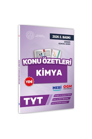 2026 YKS-TYT Mebi-ogm Kimya Pratik Konu Özet Kitabı Renkli A4 Boyut Görsel Destekli Baskı Ücreti