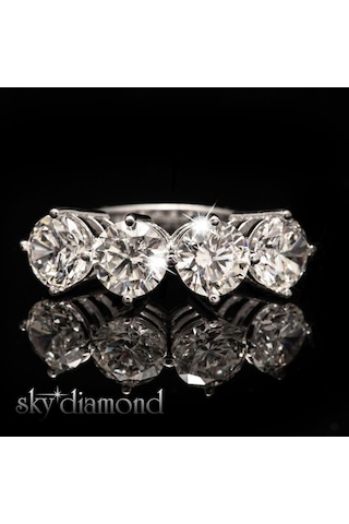Yüksek Kraltacı 6mm Dörttaş Sky Diamond Gümüş