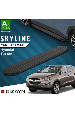 S-dizayn Hyundai Tucson 2 Skyline Siyah Yan Basamak 173 Cm 2004-2014 A+ Kalite