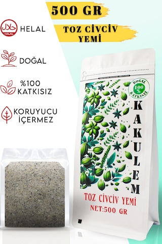 Kakulem Sertifikalı Bıldırcın Ördek Tavuk Toz Civciv Yemi 500 Gr