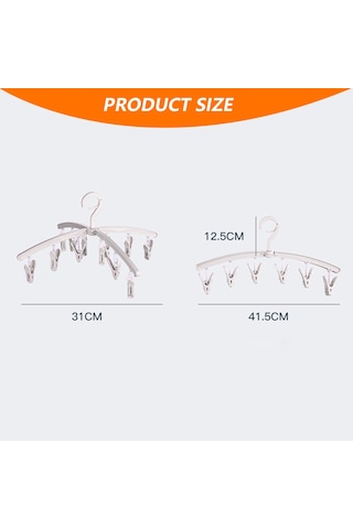 Çorap, İç Çamaşırı, Bebek Kıyafetleri, Havlu Kurutmak İçin 12 Klipsli Katlanabilir Kurutma Rafı, Döndürülebilir Çorap Kurutma Rafı Diğer