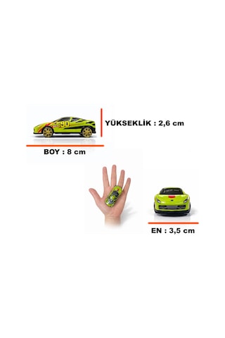 Toy-23 Toysan, 3'lü Speed Racer Metal Araba Seti Çok Renkli