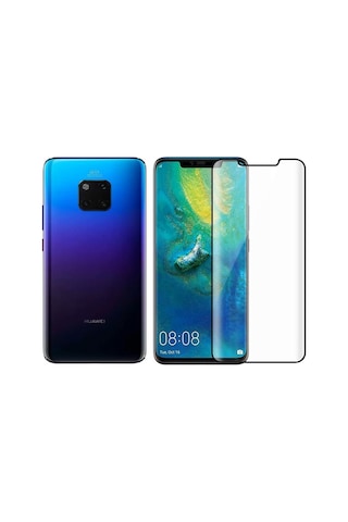 Huawei Mate 20 Pro İle Uyumlu Şeffaf Esnek Kavisli Ekranı Tam Kaplayan Pet Ekran Koruyucu