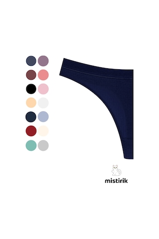 Mistirik Paulo Model Fitilli Esnek Kumaş String Tanga Lacivert Renk