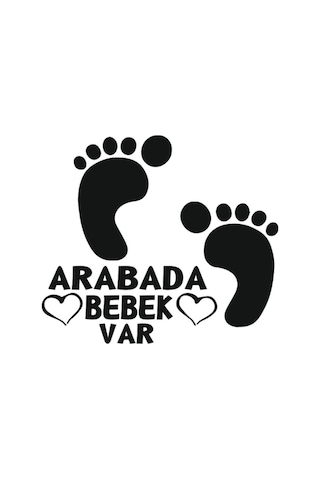 Arabada Bebek Var 16 x 14 CM Siyah