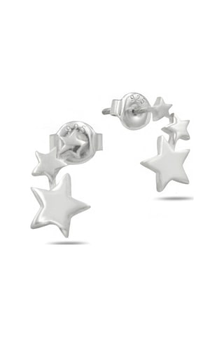 Brezza Lusso Jewelry Gümüş Sıralı Yıldızlar Bayan Küpe