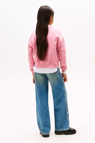 Kız Çocuk Regular Kalıp Nakış Logolu Sweatshirt - Pembe Mystic Pink