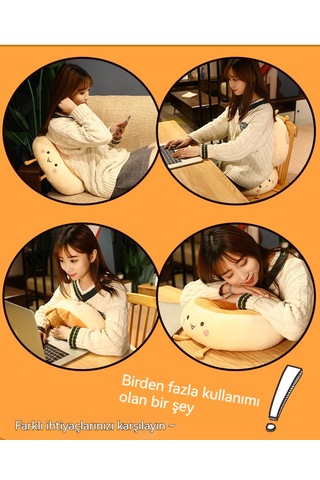 Dil Tarzı 38 Cm Ekmek Koltuk Minderi Sandalye Minderi Hafızalı Kö