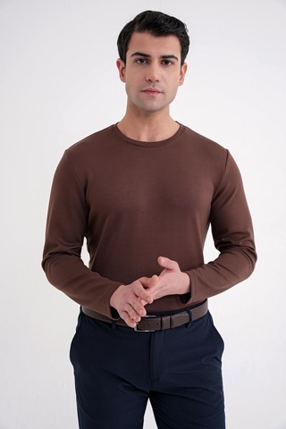 Efor Ts 892 T-shırt Comfort Kakao Casual Kakao