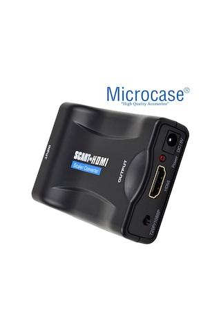 Microcase Scart To Hdmı Dönüştürücü Adaptör Siyah - Al2621