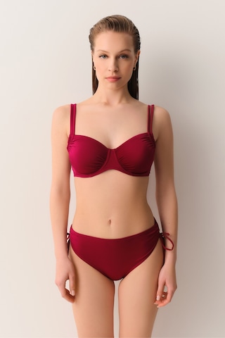 Suwen Balenli Körüklü Bikini Üst Sbn26940c020 Bordo 40