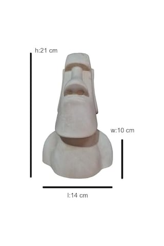 Ahşap Dekoratif Büst Heykeli Moai Totem