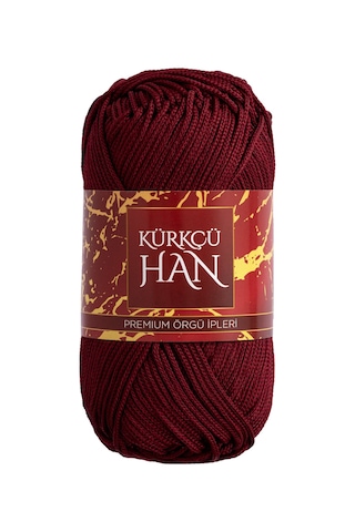 Stil Makrome 3 Mm 100 Gr 100 M Polyester Makrome Parlak Örgü Ve Çanta İpi - Şarap Bordosu