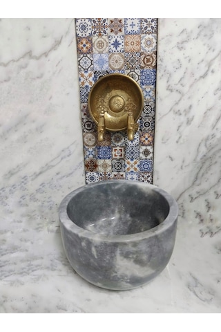 Gri Çanak Mermer Kurna