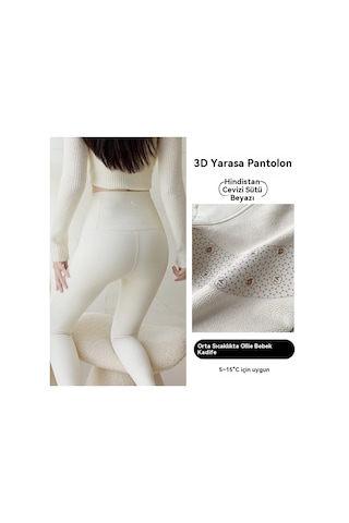 Kadınlar İçin Sonbahar Ve Kış Kalınlaştırılmış Polar Taytlar - Rahat Ve Sıcak Stil Kahve