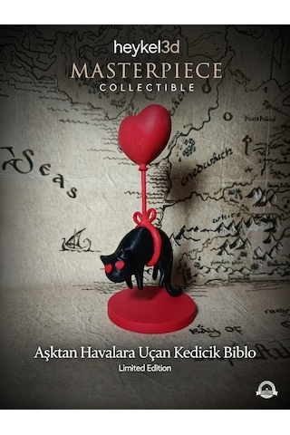 Aşktan Havalara Uçan Kedicik Biblo 15cm