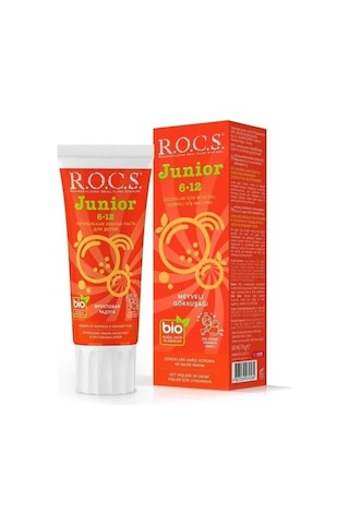 Rocs Junior Çocuklar İçin Diş Macunu 6-12 Yaş Meyveli Gökkuşağı