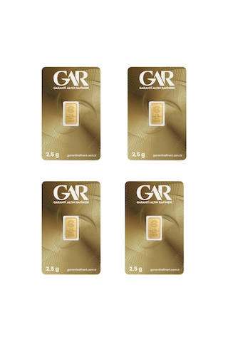 4 Adet 2.5 Gr 24 Ayar Altın 995 Gar