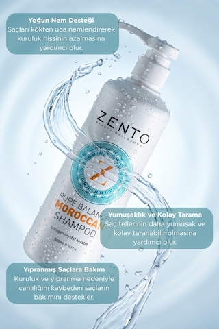 Zento Moroccan Onarıcı Nem Veren Saç Bakım Şampuan 500 ML