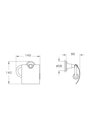 VitrA Origin Classic A4452236 Kapaklı Tuvalet Kağıtlığı Mat Siyah