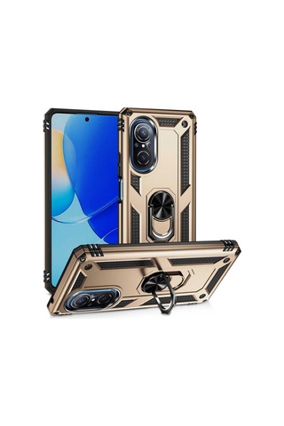 Huawei Nova 9 Se Kılıf Zore Vega Yüzüklü Standlı Zırh Kılıf