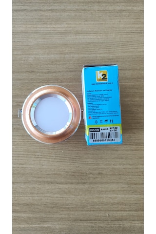 K2 Led Kls-922 5w Sıva Altı Gömme Led Spot - Bakır Çerçeve Beyaz Işık 6.7 Cm Delik / 9.8 Cm Dış Çap