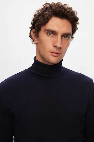 Ds Damat Regular Fit Lacivert Pamuk Karışımlı Balıkçı Yaka Triko Kazak 5HF06ORT12007 Lacivert