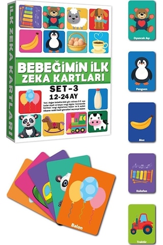 2212 Eğitici Kartlar 12-24 Ay Zeka Kartları -dıytoys