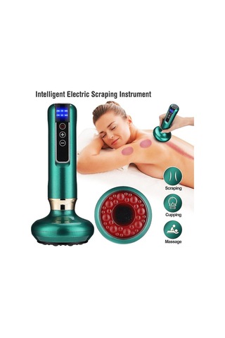 Gajeena Akıllı Vakum Hijama Aleti - Vücut Masajı, Hijama Ve Skraping Fonksiyonlarıyla, 6 Seviye Emme, 3 Zamanlayıcı Ayarı, Taşınabilir Fizyoterapi Cihazı Çok Renkli