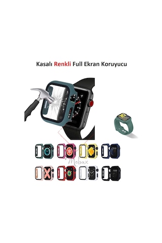 Apple Uyumlu  Watch Ekran Koruyucu 5 6 Se 38 40 41 42 44 45 MM Kasalı Ful