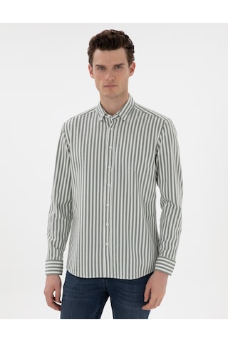 Pierre Cardin Erkek Haki Gömlek Desenli 50301533-vr027 Haki