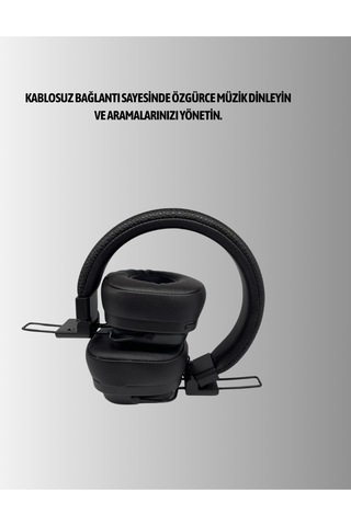 Ergonomik Konforlu Kablosuz Kulak Üstü Bluetooth Kulaklık -
