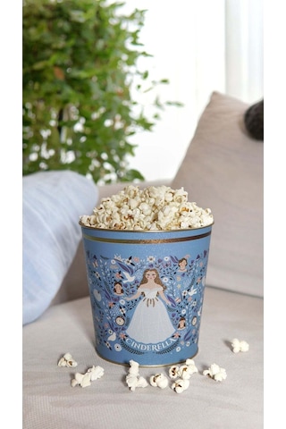 Fairytale Desenli Mısır Kovası, Popcorn Kovası, 17,5 X 17 Cm, 2,6 Lt Mavi