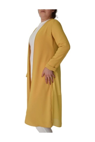 Kadın Sarı Tunik 2 Li Krep Şifon Ms01161 Bgl-St02165