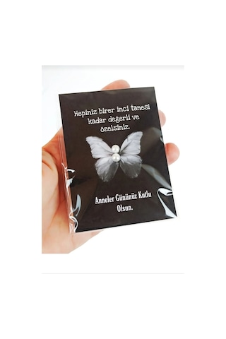 Anneler Günü Hediyesi Hediyesi 25 Çift Inci Küpe Kartlı Anneye, Anneme Hediye