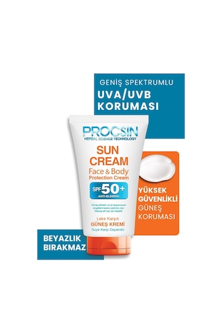 Procsin Koyu Leke Karşıtı Yüksek Uv Korumalı Güneş Kremi SPF 50+ 50 ML