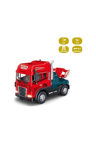 Klx600-345 Sürtmeli Işıklı Müzikli 1:24 Çekici Tır Kafası Çok Renkli