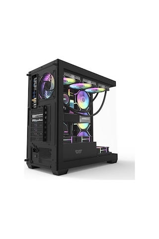 Aıgo Darkflash Ds900 750w 80+ Usb3.0 4x12cm Fan Temperlı Cam Sıyah Atx Oyuncu Kasası